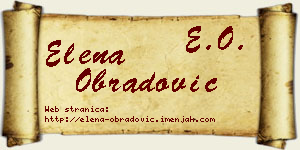 Elena Obradović vizit kartica